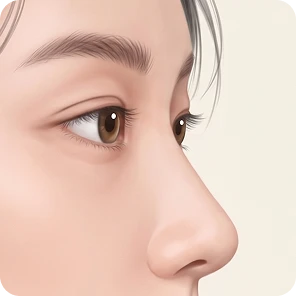 매끄러운 눈 밑 라인 확인